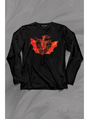 Kendim Seçtim Dragon House Of Targaryen Aegon Ejder Alev Uzun Kollu Tişört Baskılı Çocuk T-Shirt