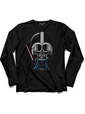 Kendim Seçtim Star Wars Super Vader Bros Yıldız Savaşları 3  Uzun Kollu Tişört Baskılı Çocuk T-Shirt