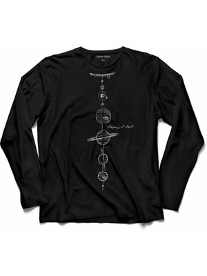 Kendim Seçtim Solar System Güneş Sistemi Gezegenler Nasa  Uzun Kollu Tişört Baskılı Çocuk T-Shirt