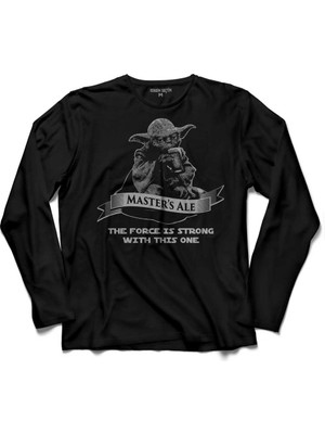 Kendim Seçtim Star Wars Yoda Masters Ale Yıldız Savaşları  Uzun Kollu Tişört Baskılı Çocuk T-Shirt