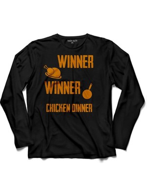 Kendim Seçtim Playerunknown's Battlegrounds Pubg Winner 2  Uzun Kollu Tişört Baskılı Çocuk T-Shirt