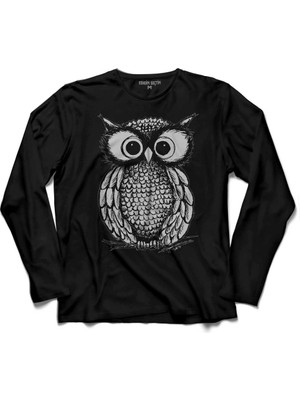 Kendim Seçtim Baykuş Ovoxo Owl  Uzun Kollu Tişört Baskılı Çocuk T-Shirt