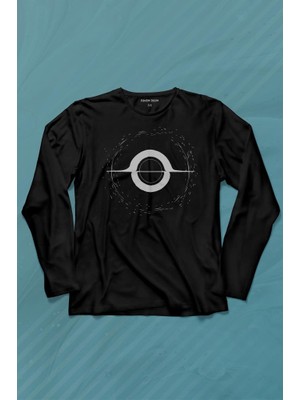 Kendim Seçtim Kara Delik Uzay Zaman Galaksi Karadelik Uzun Kollu Tişört Baskılı Çocuk T-Shirt