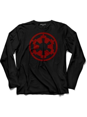 Kendim Seçtim Star Wars Galactic Empire Logo Yıldız Savaşları  Uzun Kollu Tişört Baskılı Çocuk T-Shirt