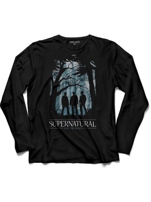 Kendim Seçtim Supernatural Join The Hunt Iı 2 Logo  Uzun Kollu Tişört Baskılı Çocuk T-Shirt