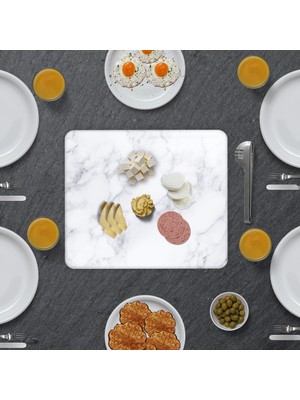 Decorita Cam Sunum Standı | Klasik Mermer Desenli | 29cm x 34cm