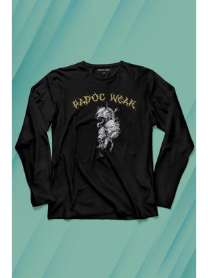 Kendim Seçtim Wolf Padoc Kurt Exclusive Gothic Dark Uzun Kollu Tişört Baskılı Çocuk T-Shirt