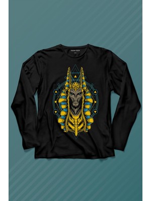 Kendim Seçtim Tılsım Gizli Ilim Tarot Sembolü Kutsal Antik Figür Büyüsü Uzun Kollu Tişört Baskılı Çocuk T-Shirt