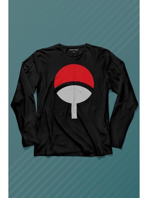 Kendim Seçtim Susake Unchia Otsutsuki Symbol Logo Naruto Uzun Kollu Tişört Baskılı Çocuk T-Shirt