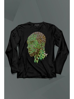 Kendim Seçtim Kobe Bryant Black Mamba Yeşil Snake Nba Basketball Uzun Kollu Tişört Baskılı Çocuk T-Shirt