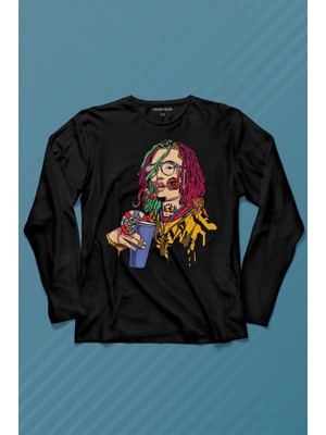 Kendim Seçtim Gucci Gang Amerika Rap Hip Hop Uzun Kollu Tişört Baskılı Çocuk T-Shirt