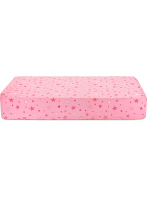 Baby Meva Fitted Pembe Yıldız Bebek Çarşafı 50x90