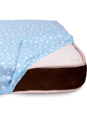 Baby Meva Mavi Fitted Bebek Çarşaf 50x90