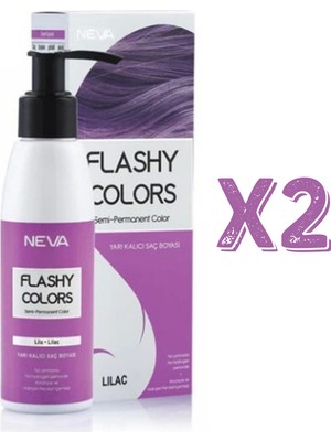 Neva Flashy Colors Yarı Kalıcı Saç Boyası 100 Ml Lila 2 Adet