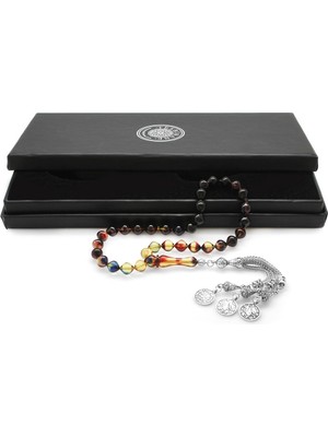 Tesbihane Kararmaz Metal Mecidiye Püsküllü Istanbul Kesim Süzme Bonibon Ateş Kehribar Tesbih