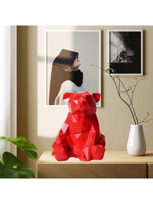 Minazey Yummy Red Ayı Dekoratif Biblo Aksesuar