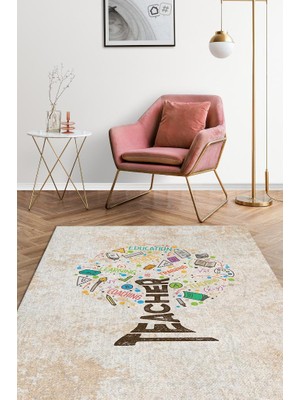 Homshtag Öğretmen Ağacı Çok Renkli Öğretmenler Odası Halısı Öğretmenler Günü Hediyesi Öğretmen Halı