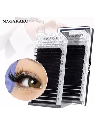 Nagaraku 0.10 Kalınlık C Kıvrım Mix Ipek Kirpik 7-15 Mm Boy Aralığı
