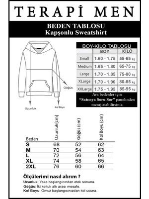 Terapi Men Erkek Indigo Önü Mantar Baskılı Kapüşonlu Sweatshirt 22K-5200322-9