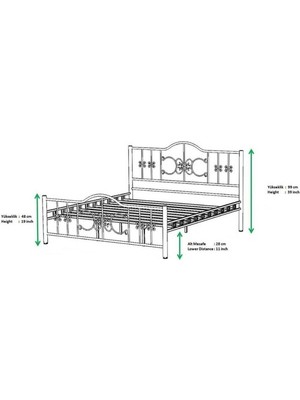 Mobilya Dükkanım Pero Metal Karyola 90X190 ARM109