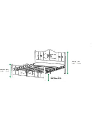 Mobilya Dükkanım Stella Metal Karyola 150X200 ARM170