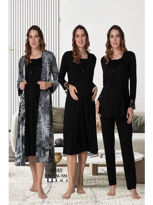 Effortt Siyah Hamile Lohusa Set