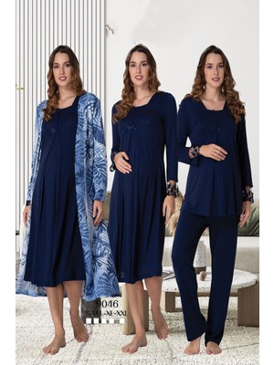 Effortt Lacivert Hamile Lohusa Set