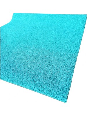 ABK PLASTİK Abk Kıvırcık Turkuaz Paspas 100  cm Kaymaz Yolluk Kaydırmaz Halı