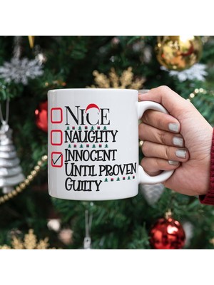 Pekshop Nice Naughty Innocent Kupa Yılbaşı Hediyesi Kupa Bardak