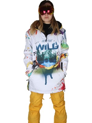 Snowsea Kar ve Kayak Montu SS7807, Beyaz Renk, Su Geçirmez ve Rüzgar Koruyucu Özellikler