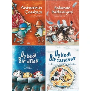 Annemin Çantası + Babamın Battaniyesi + Üç Kedi Bir Dilek Üç + Kedi Bir Canavar 4'lü Set
