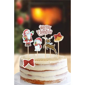 Neşeli Günlerim Yılbaşı Christmas Pasta Süsü Seti