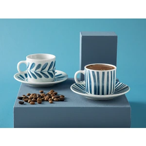 English Home Desirable Porselen 2'li Kahve Fincan Takımı 80 ml Lacivert