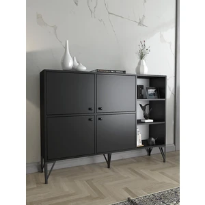 Wood'n Love Zeta 140 cm Metal Ayaklı Konsol - Siyah / Siyah
