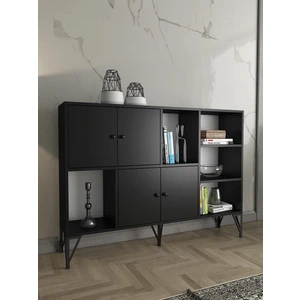 Wood'n Love Rüzgar 140 cm Metal Ayaklı Konsol - Siyah / Siyah