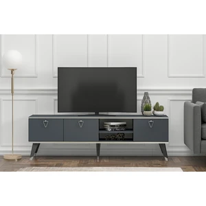 Mobilya Gezegeni Pearl Tv Ünitesi 160 cm Siyah-Gümüş