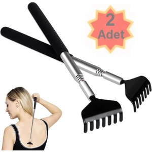 Neler Geldi Neler 2 Adet Teleskobik Sırt Kaşıyıcı Metal Kaşağı Kaşıma Aleti Uzayan Sırt Kaşıma Aparatı