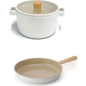 Neofilam Fika Alüminyum Döküm 28CM Tava &  26CM Döküm  Derin Tencere Seti