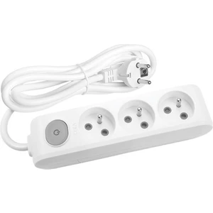3'lü Anahtarlı Priz 3x1,5 mm Uzatma Beyaz 6 Mt