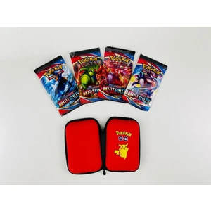 Pokemon Battle Styles Pokemon Kart Oyun Kartı ve Pokemon Kart Koruma Çantası 4 Paket Bir Arada