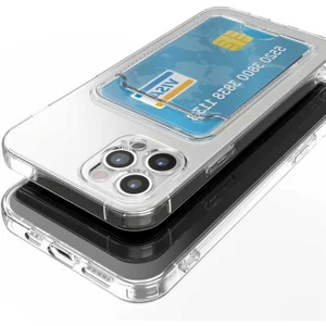 Kip GSM Apple iPhone 11 Pro Max Kılıf Hibrit Slim Fit Sararma Önleyici Şeffaf Kartlıklı Kılıf