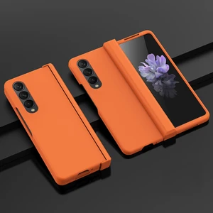 Samsung Galaxy Z Fold 4 Menteşe Cilt Hissi Her Şey Dahil Cep Telefonu Kılıfları (Yurt Dışından)