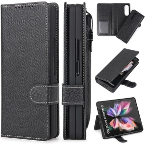 Samsung Galaxy Z Fold 4 Kart Kalem Yuvası Ayrılabilir Cep Telefonu Kılıfları (Yurt Dışından)