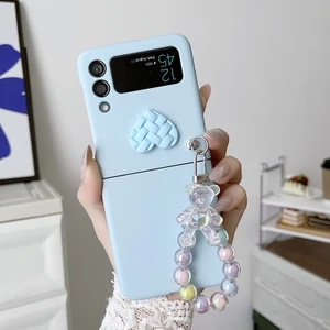 Samsung Galaxy Z Flip 3 Diy Ayı Bilezik Cep Telefonu Kılıfları (Yurt Dışından)