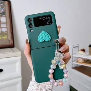 Samsung Galaxy Z Flip 3 Diy Ayı Bilezik Cep Telefonu Kılıfları (Yurt Dışından)
