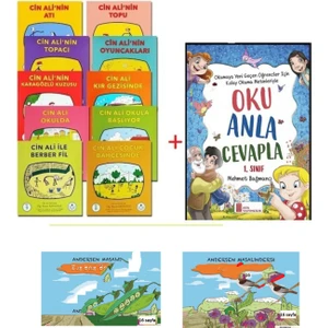Cin Ali Yayınları Hikaye Seti 10 Kitap +1. Sınıf Oku Anla Kitabı (Ciltli)