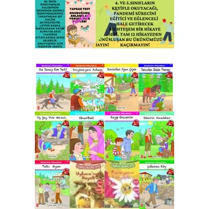 4. ve 5. Sınıfların Keyifle Okuyacağı 12'li Öykü Seti Kırmızıkedi (Ciltli)