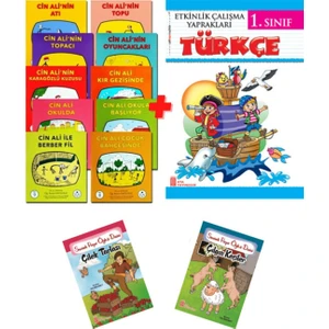 Gönül Yayıncılık Cin Ali Hikaye Seti 10 Kitap +1. Sınıf Türkçe  Test ve Etkinlik Çalışma Kitabı+Hikayeler (Ciltli)