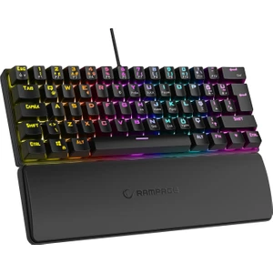 Plower K60 Siyah 12 Işık Modlu Mekanik Bilek Destekli Red Switch Gaming Oyuncu Klavye
