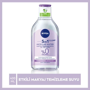 NIVEA 5IN1 Micellar Makyaj Temizleme Suyu Yatıştırıcı ;Hassas Ciltler 400ml; Yüz Temizleyici; Etkili Makyaj Temizleme